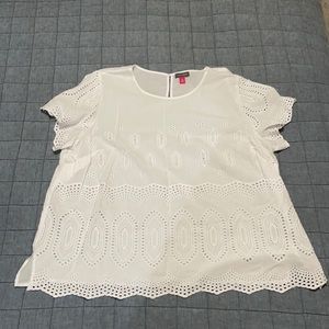 Vince Camuto eyelet tee